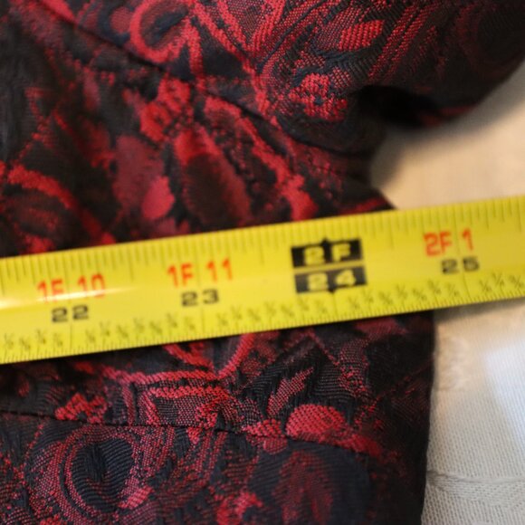 Laura Ashley Woman Vintage Red/Black  Button Up Quilted Lined Plus Coat Size 1X - Picture 12 of 16